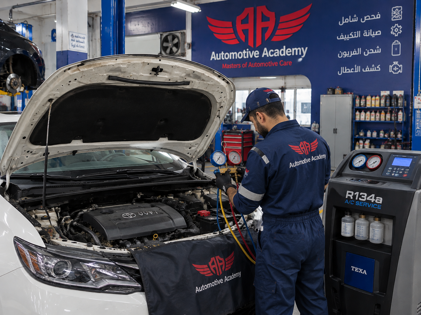 صيانة تكييف السيارات وفحص ضعف التبريد
